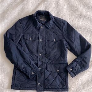 Navy Quilted Coat